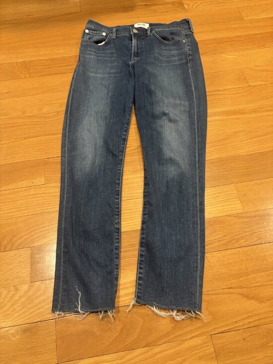 Agolde Denim - Agolde Size 27 Straight Leg Jeans with Frayed Hem